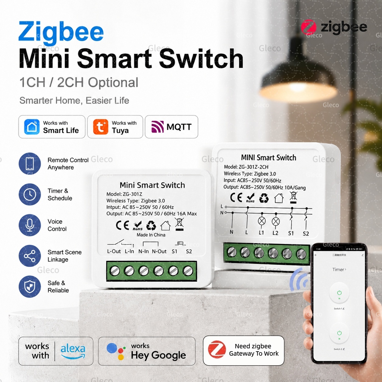 Smart Home Hub 2 - Zigbee Tuya Akıllı Anahtar Akıllı Yaşam