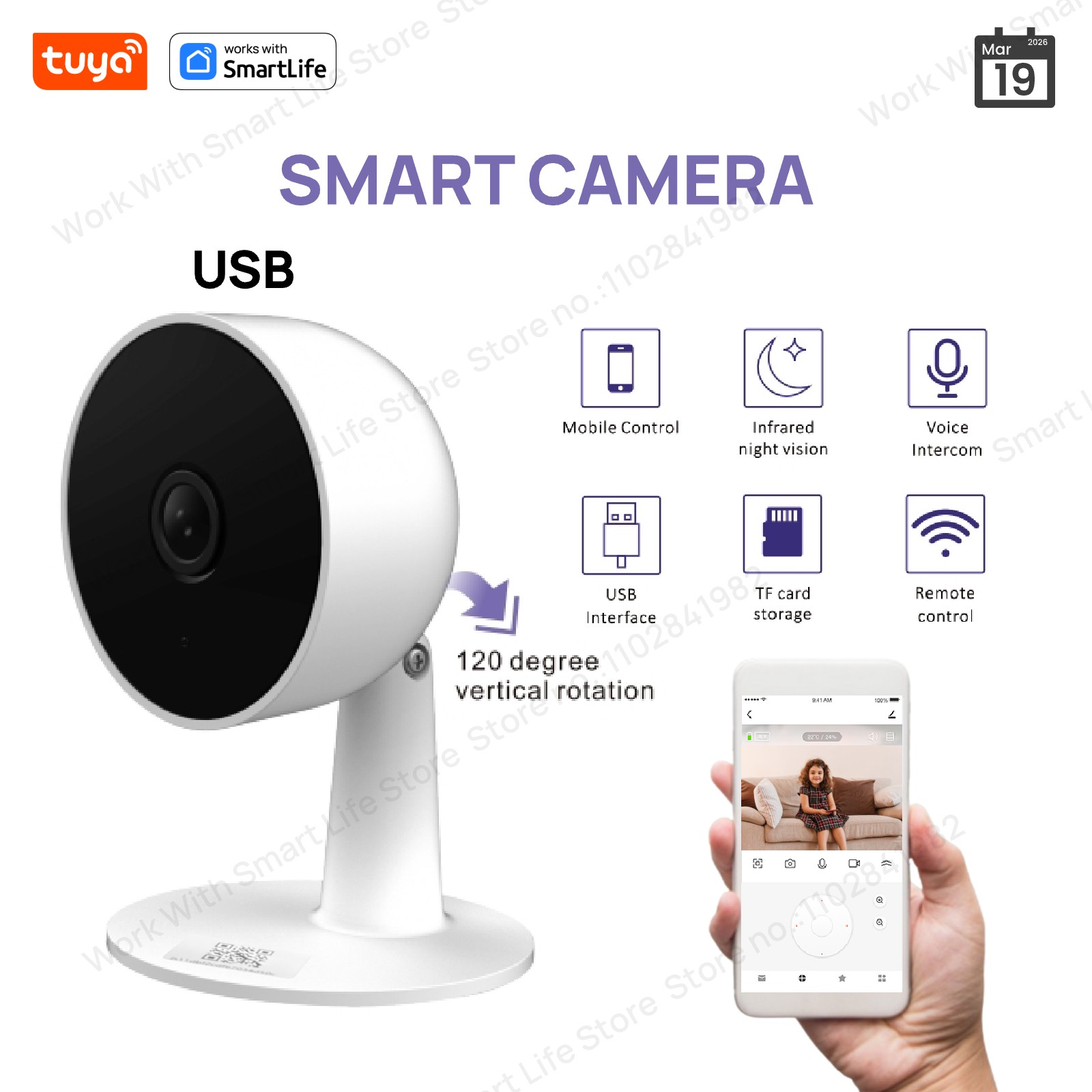 Tuya Smart 2MP HD İç Mekan Ev  - Smart Home Camera Ezviz incelemesi ve fiyatı