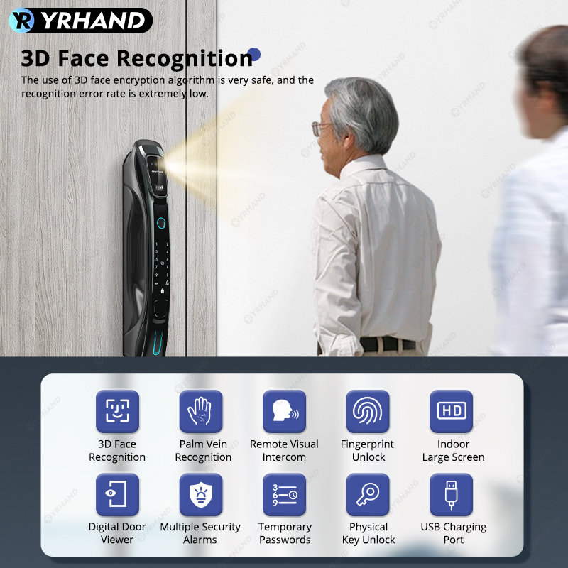 Akıllı Kilit, 3D Yüz Tanıma, E - Smart Home Door Lock incelemesi ve fiyatı